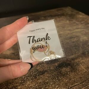 Adjustable gold pink bracelet